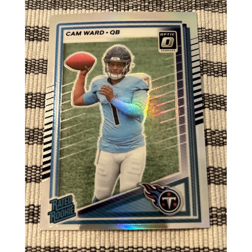 Cam Ward 2025 Donruss Holo Rated Rookie Optic Prizm #350